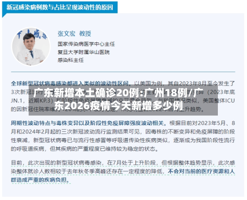 广东新增本土确诊20例:广州18例/广东2026疫情今天新增多少例-第1张图片