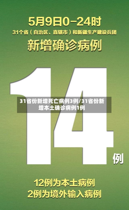 31省份新增死亡病例3例/31省份新增本土确诊病例1例