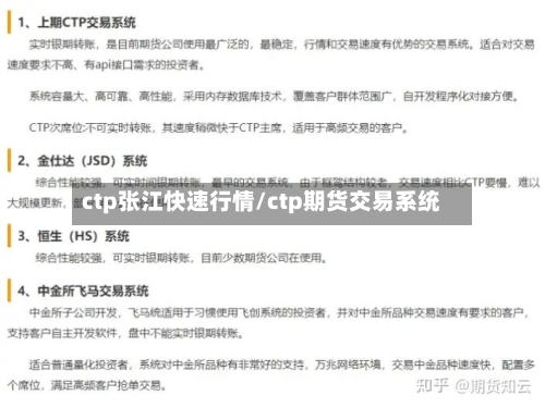 ctp张江快速行情/ctp期货交易系统-第2张图片