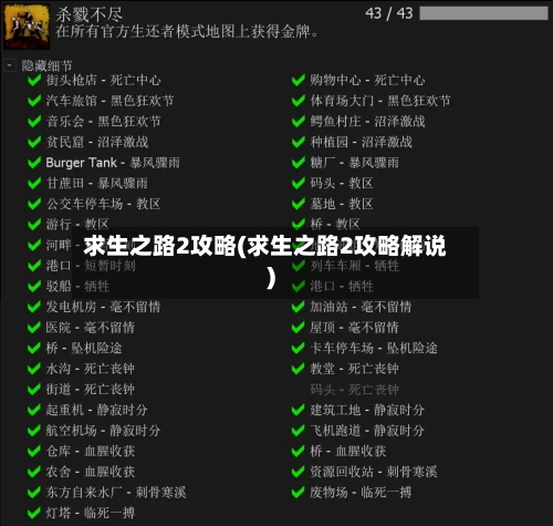 求生之路2攻略(求生之路2攻略解说)-第2张图片