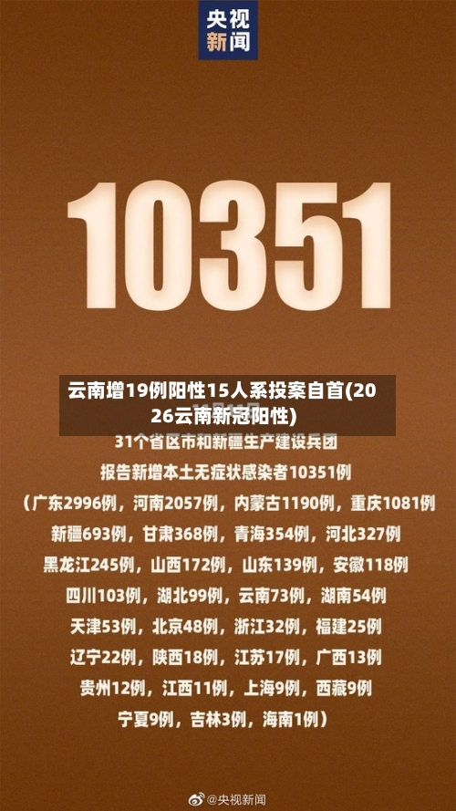 云南增19例阳性15人系投案自首(2026云南新冠阳性)-第1张图片