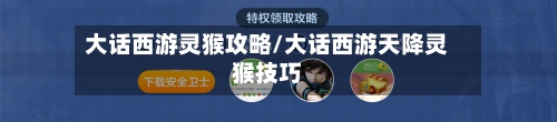 大话西游灵猴攻略/大话西游天降灵猴技巧-第2张图片