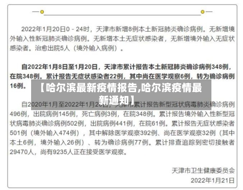 【哈尔滨最新疫情报告,哈尔滨疫情最新通知】