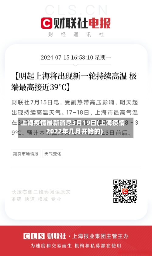 上海疫情最新消息3月19日(上海疫情2022年几月开始的)-第3张图片