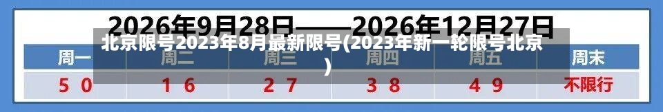 北京限号2023年8月最新限号(2023年新一轮限号北京)-第1张图片