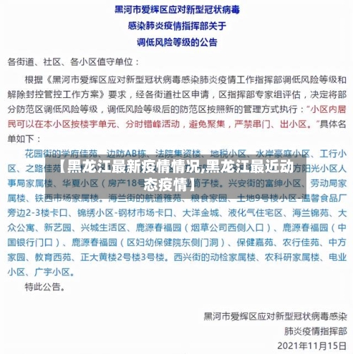 【黑龙江最新疫情情况,黑龙江最近动态疫情】-第2张图片