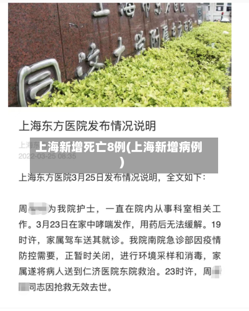 上海新增死亡8例(上海新增病例)-第1张图片