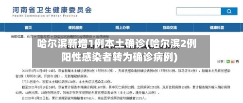 哈尔滨新增1例本土确诊(哈尔滨2例阳性感染者转为确诊病例)