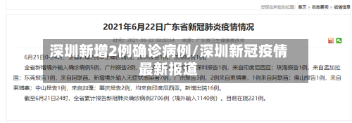 深圳新增2例确诊病例/深圳新冠疫情最新报道-第2张图片