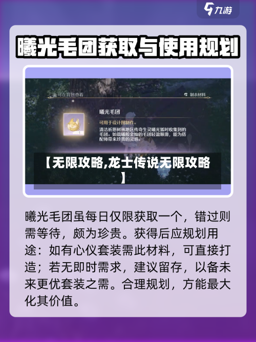 【无限攻略,龙士传说无限攻略】