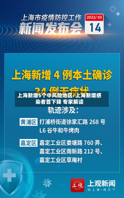 上海新增5个中风险地区/上海新增感染者首下降 专家解读-第2张图片