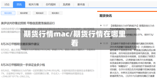 期货行情mac/期货行情在哪里看-第2张图片
