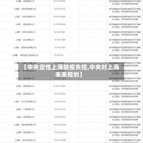 【中央定性上海防疫失控,中央对上海未来规划】-第2张图片
