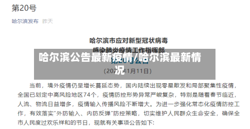 哈尔滨公告最新疫情/哈尔滨最新情况-第3张图片