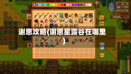 谢恩攻略(谢恩星露谷在哪里)