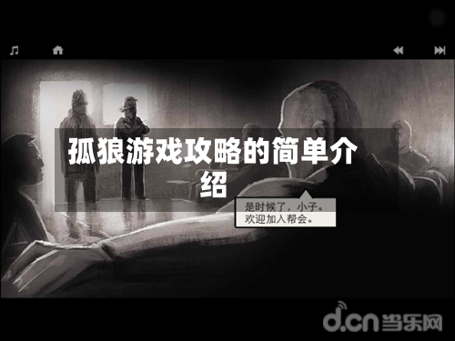 孤狼游戏攻略的简单介绍