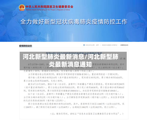 河北新型肺炎最新消息/河北新型肺炎最新消息通知