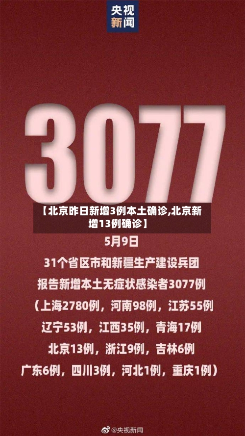 【北京昨日新增3例本土确诊,北京新增13例确诊】