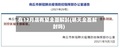 在12月底有望全面解封(明天全面解封吗)-第2张图片