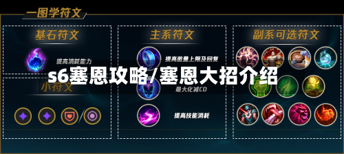 s6塞恩攻略/塞恩大招介绍