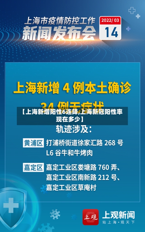 【上海新增阳性6连降,上海新冠阳性率现在多少】