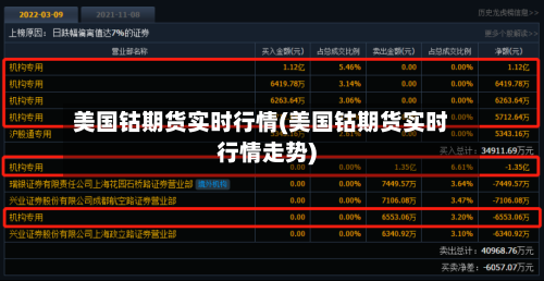 美国钴期货实时行情(美国钴期货实时行情走势)