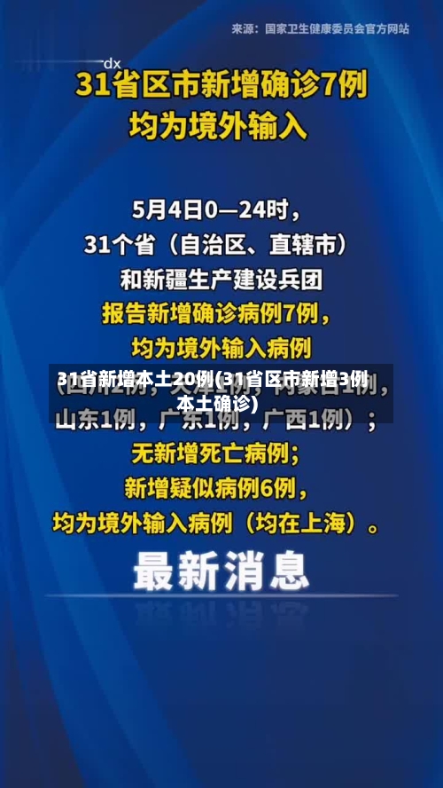 31省新增本土20例(31省区市新增3例本土确诊)-第3张图片