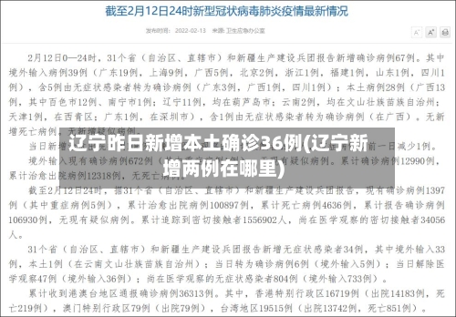 辽宁昨日新增本土确诊36例(辽宁新增两例在哪里)