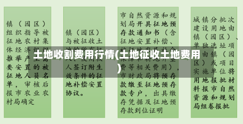 土地收割费用行情(土地征收土地费用)