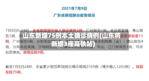山东新增75例本土确诊病例(山东将新增3座高铁站)