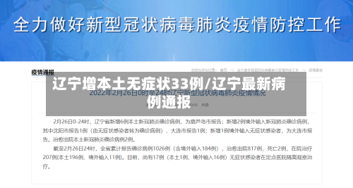 辽宁增本土无症状33例/辽宁最新病例通报-第3张图片