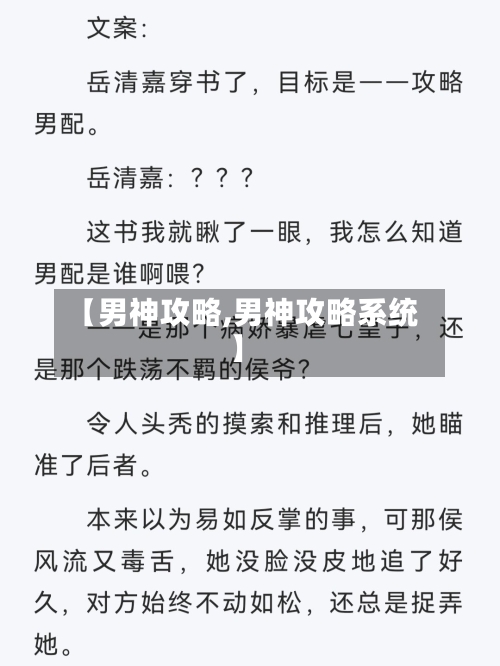 【男神攻略,男神攻略系统】