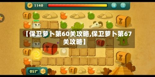 【保卫萝卜第60关攻略,保卫萝卜第67关攻略】