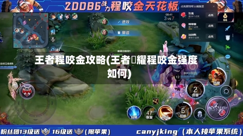 王者程咬金攻略(王者榮耀程咬金强度如何)