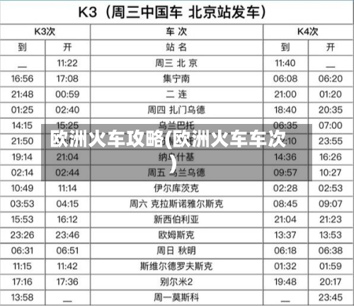 欧洲火车攻略(欧洲火车车次)-第2张图片