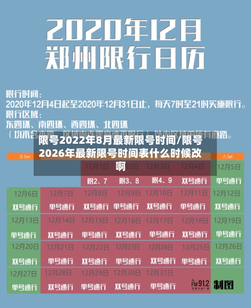 限号2022年8月最新限号时间/限号2026年最新限号时间表什么时候改啊-第2张图片