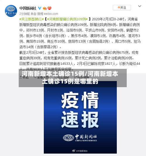 河南新增本土确诊15例/河南新增本土确诊15例是哪里的-第2张图片