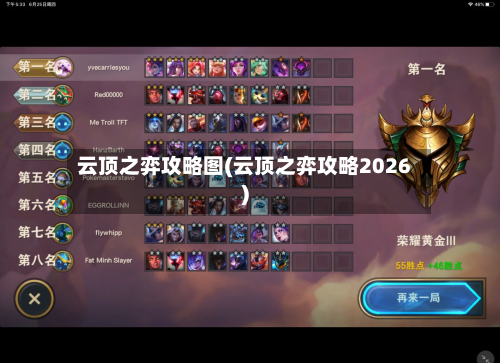 云顶之弈攻略图(云顶之弈攻略2026)