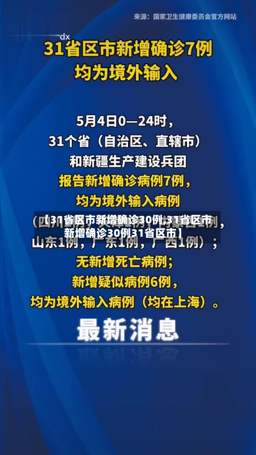 【31省区市新增确诊30例,31省区市新增确诊30例31省区市】-第2张图片