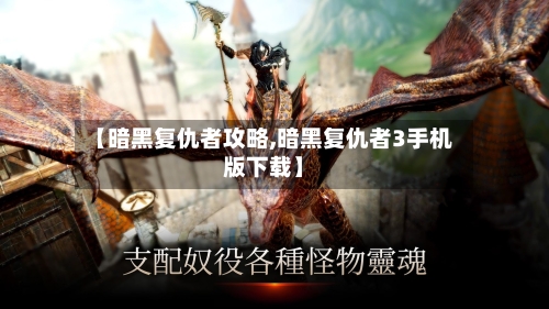 【暗黑复仇者攻略,暗黑复仇者3手机版下载】