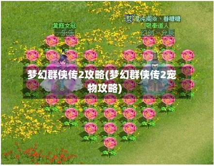 梦幻群侠传2攻略(梦幻群侠传2宠物攻略)