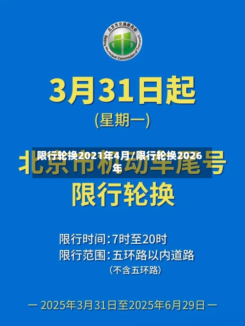 限行轮换2021年4月/限行轮换2026年