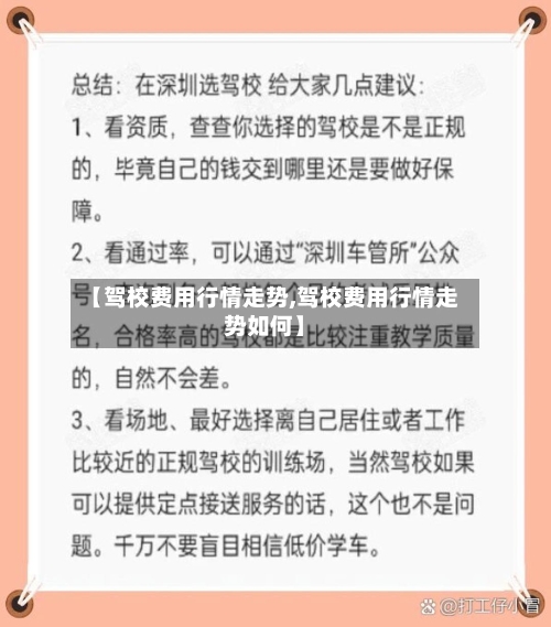 【驾校费用行情走势,驾校费用行情走势如何】