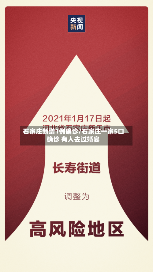 石家庄新增1例确诊/石家庄一家5口确诊 有人去过婚宴