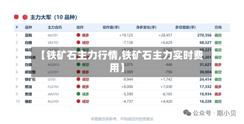 【铁矿石主力行情,铁矿石主力实时费用】