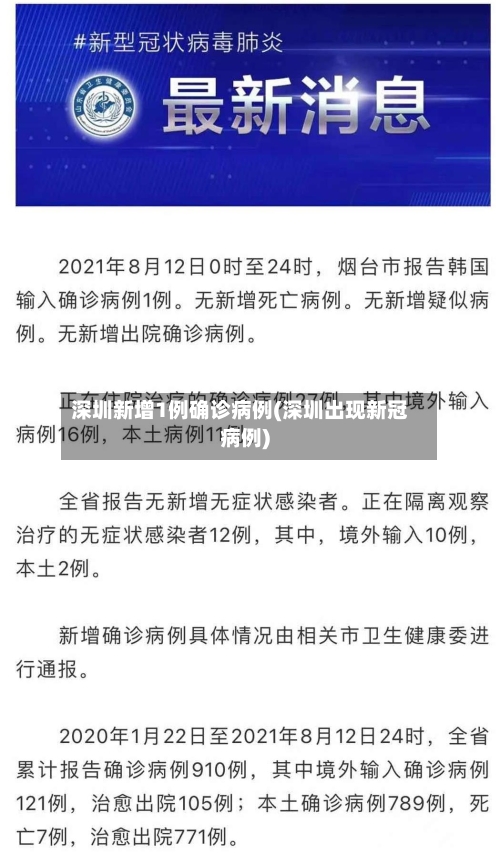 深圳新增1例确诊病例(深圳出现新冠病例)