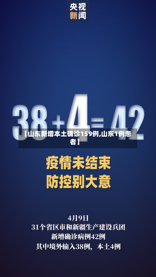 【山东新增本土确诊159例,山东1例患者】