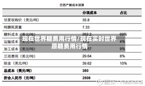 现在世界糖费用行情/现在实时世界原糖费用行情