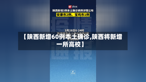 【陕西新增60例本土确诊,陕西将新增一所高校】