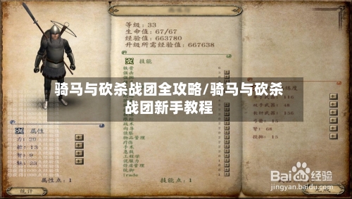 骑马与砍杀战团全攻略/骑马与砍杀战团新手教程